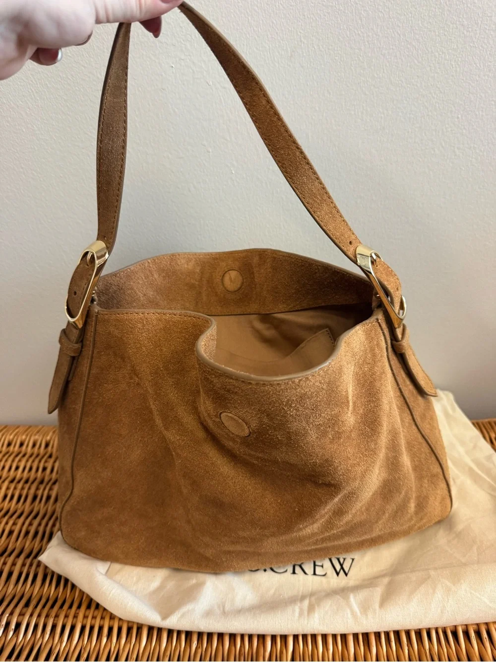 J. Crew Berkeley Shoulder Bag in Suede